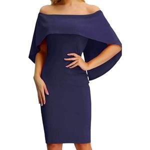 NWT GRACE KARIN Off Shoulder Drape Bodycon Evening Midi Dress Size Medium